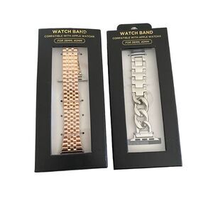 Elegant Rose Gold and Silver Watch Bands